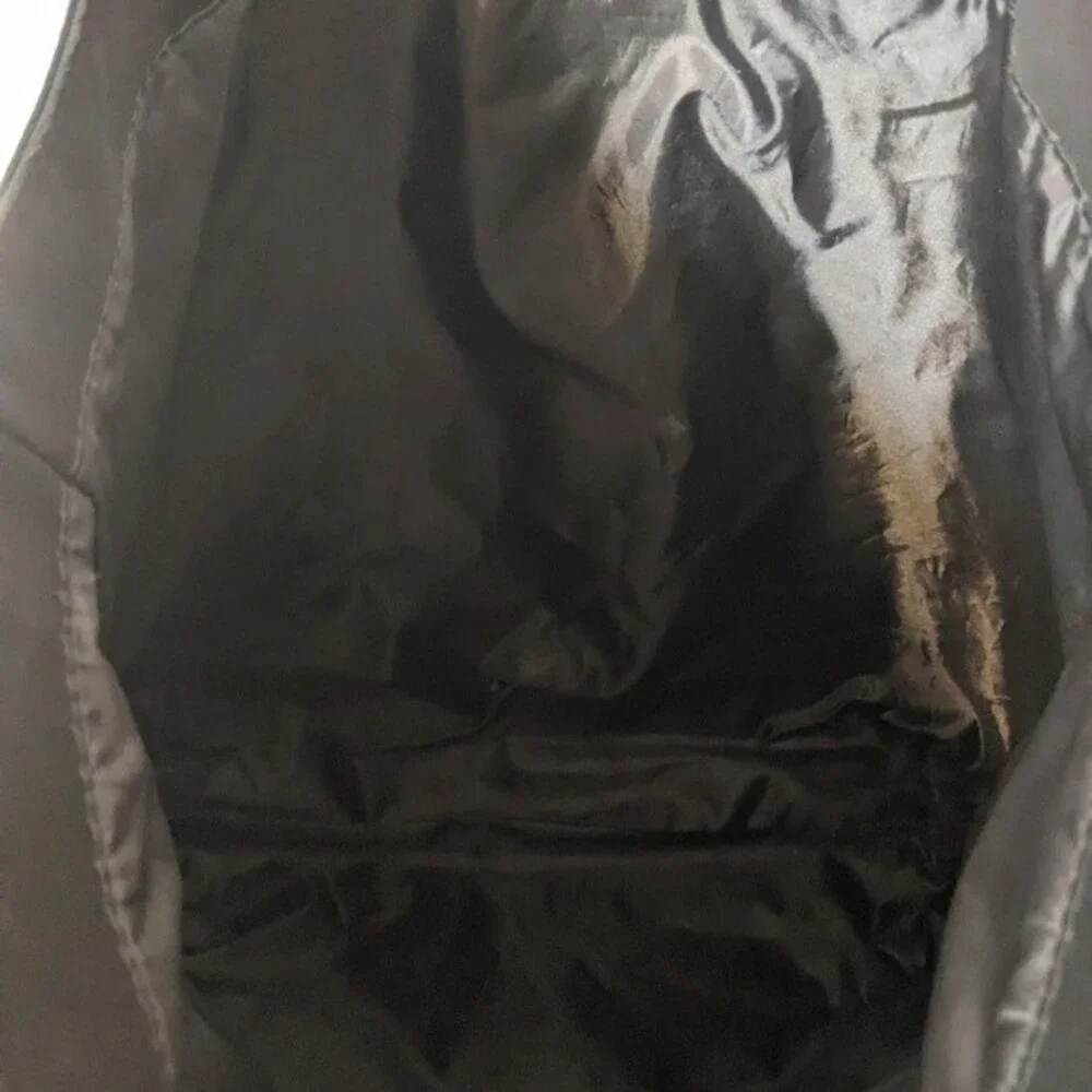 Jimmy Choo parfums large black faux suede tote bag with snakeskin print